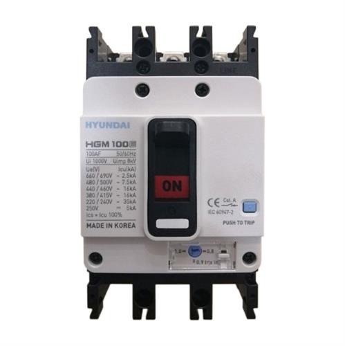 MCCB HYUNDAI 3P 63A 16kA ( HGM100E-F )